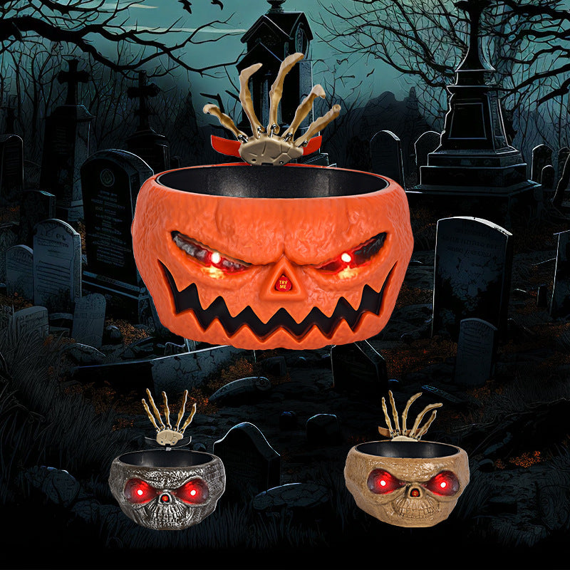 Halloween Candy Bowl with Motion-Activated Hand – Spooky and Fun Party Decoration
