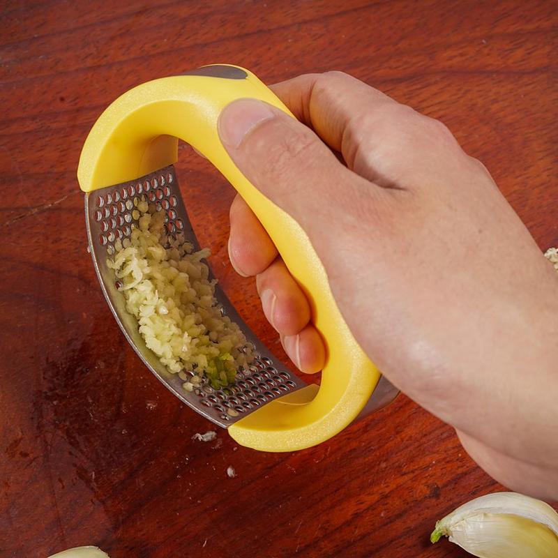 Stainless Steel Garlic Masher – Easy Manual Garlic Press