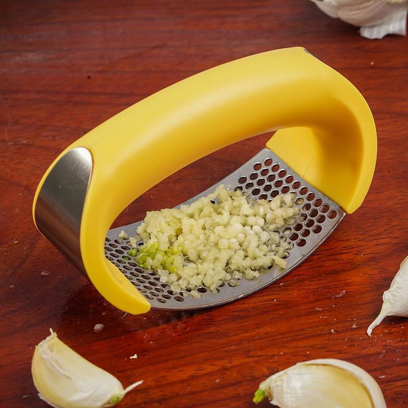 Stainless Steel Garlic Masher – Easy Manual Garlic Press