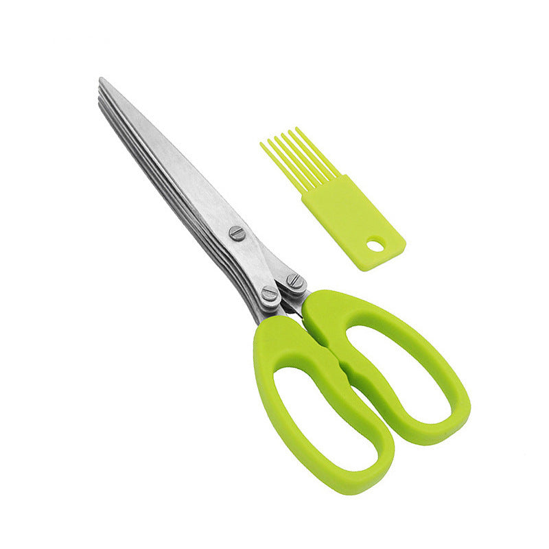 5-Layer Stainless Steel Vegetable & Herb Slicer Scissors