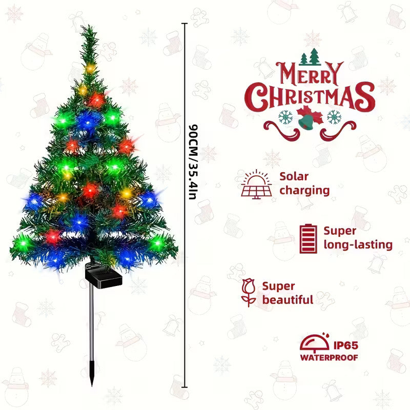 Solar Christmas Tree Lamp 2pcs