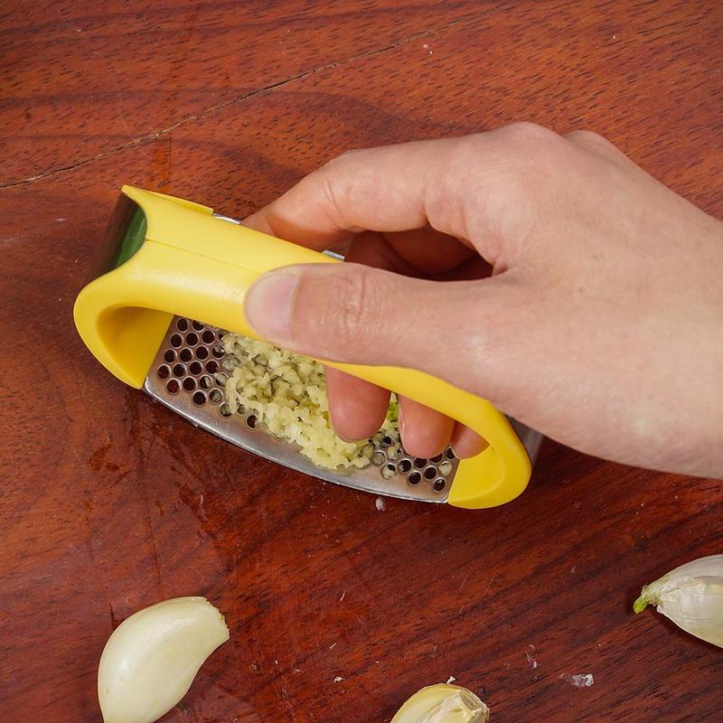 Stainless Steel Garlic Masher – Easy Manual Garlic Press