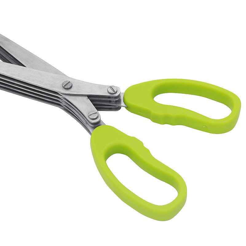 5-Layer Stainless Steel Vegetable & Herb Slicer Scissors