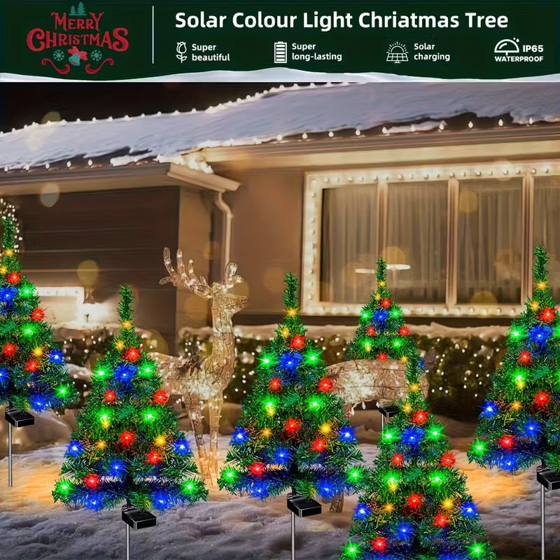 Solar Christmas Tree Lamp 2pcs