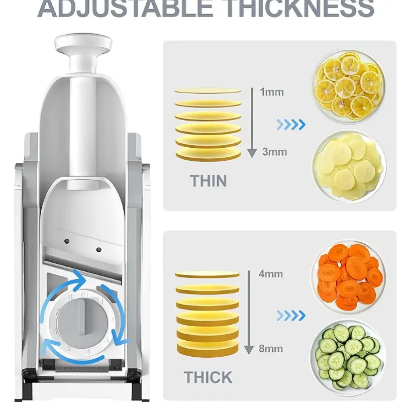 Vertical Four-in-One Slicer – Household Kitchen Shredder Grater