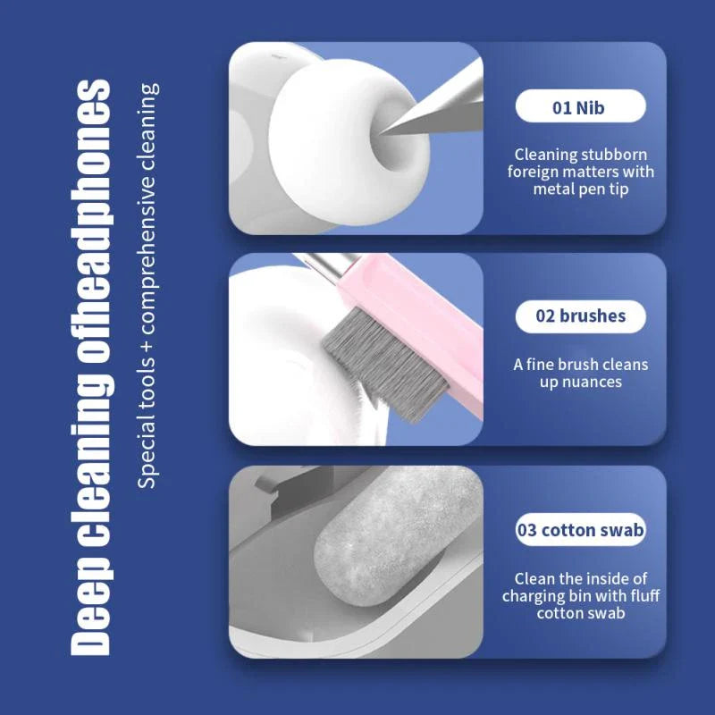 All-in-One Multifunctional Gadget Cleaning Kit – Earbuds, Keyboard & Screen Cleaner