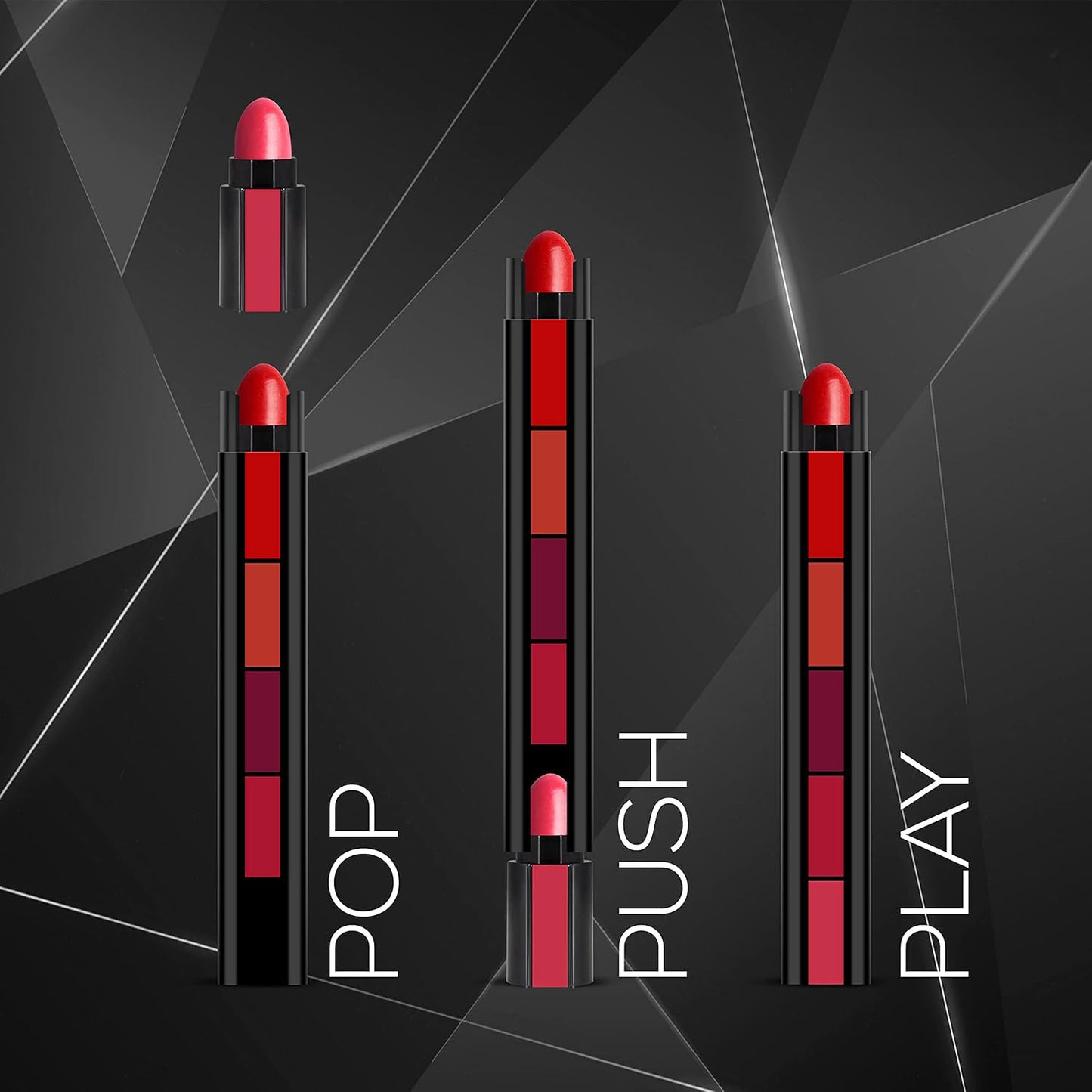5-in-1 Lipstick, Smooth Matte Finish Lips, Non-Drying, Intense Color