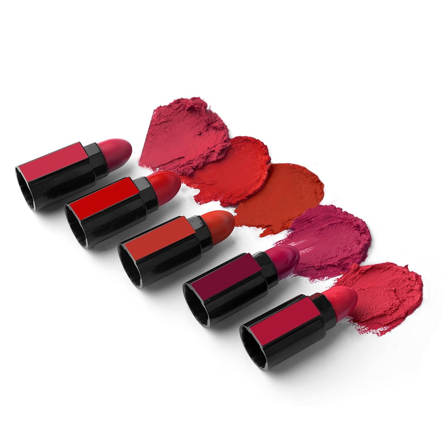 5-in-1 Lipstick, Smooth Matte Finish Lips, Non-Drying, Intense Color