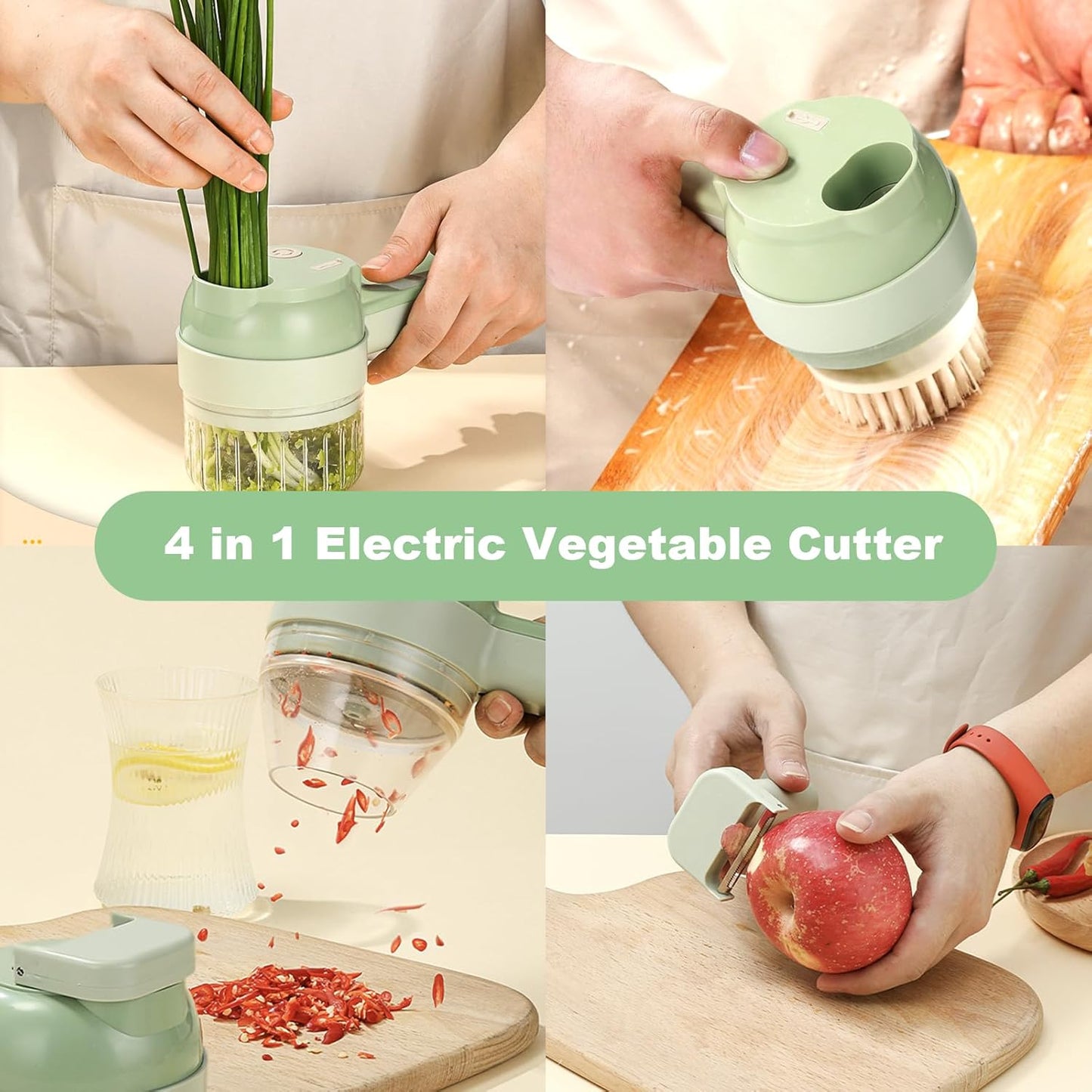 Multifunctional Household Slice Electric Garlic Pounding Chopper