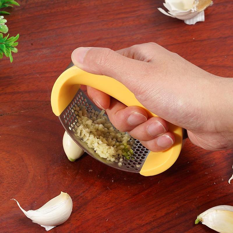 Stainless Steel Garlic Masher – Easy Manual Garlic Press
