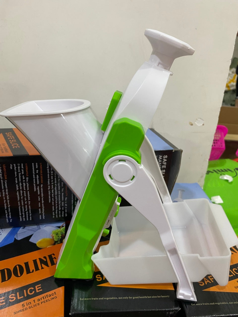 Vertical Four-in-One Slicer – Household Kitchen Shredder Grater