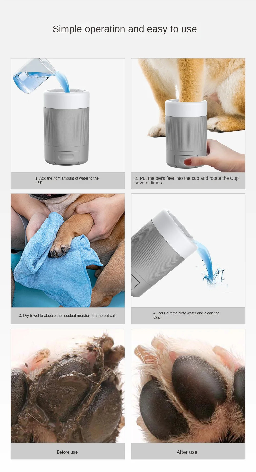 Pet Foot Washing Cup