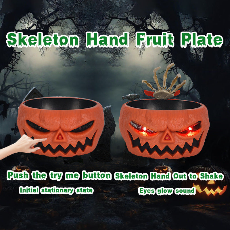 Halloween Candy Bowl with Motion-Activated Hand – Spooky and Fun Party Decoration