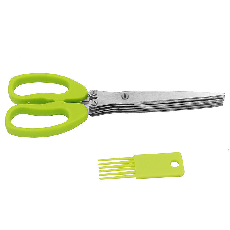 5-Layer Stainless Steel Vegetable & Herb Slicer Scissors