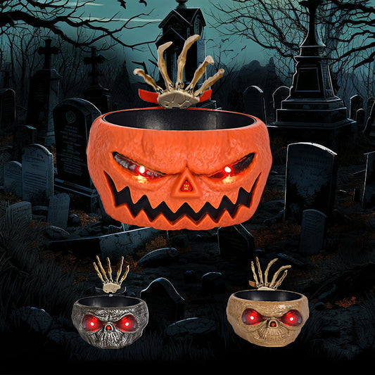 Halloween Candy Bowl with Motion-Activated Hand – Spooky and Fun Party Decoration
