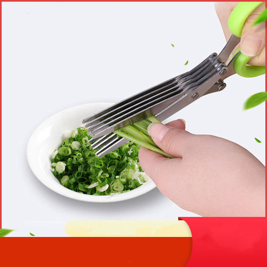 5-Layer Stainless Steel Vegetable & Herb Slicer Scissors