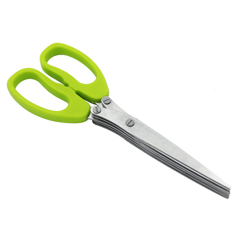 5-Layer Stainless Steel Vegetable & Herb Slicer Scissors