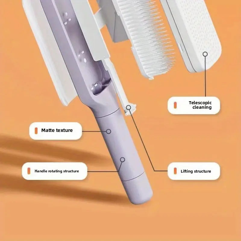 4 In 1 Self-Cleaning Hair Brush – Anti-Static Massage Comb
